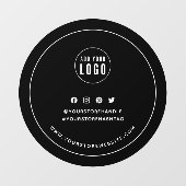 Hinzufügen von Logo-Social-Media-weiße Grenze, ben Fensteraufkleber (Blatt)