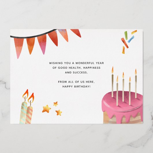 Hinzufügen von Logo-Spaß Farbiges Party Business G Folieneinladung (Rückseite)