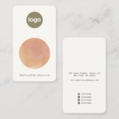 Hinzufügen von Logo Terracotta Aquarellfarbensterr Visitenkarte (Vorne/Hinten)