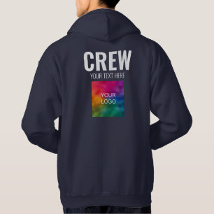 Hinzufügen von Logo-Text hier Crew Mens Doppelseit Hoodie