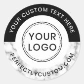 Hinzufügen von Logo-Text Marmor-Veranstaltung Runder Aufkleber (Vorderseite)