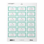 Hinzufügen von Logo- und bearbeitbaren Grenzfarbma Adressaufkleber (Vorne)