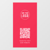 Hinzufügen von Logo und QR-Code Ihrer Website Fensteraufkleber (Blatt)