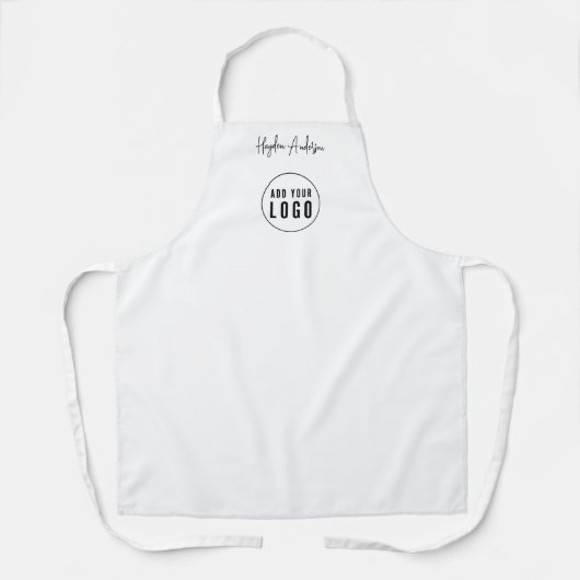 Hinzufügen von Logomitarbeitern Modernes Skript Sc Schürze (Vorderseite)