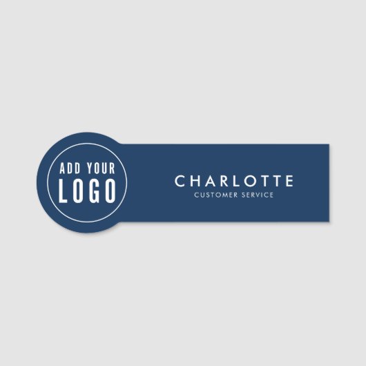 Hinzufügen von Logos bearbeitbare Farbe Einfach Mo Namensschild (Vorderseite)