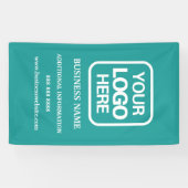 Hinzufügen von Logos Einfach Modern Beruflich Aqua Banner (Horizontal)