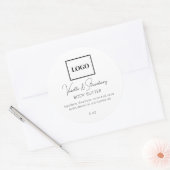 Hinzufügen von Logos Einfache Elegante Schönheitsi Runder Aufkleber (Umschlag)