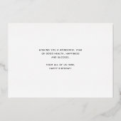 Hinzufügen von Logos farbenfroh florale Bouquet Bu Folieneinladung (Rückseite)