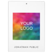 Hinzufügen von Logos für Unternehmen Klemmbrett (Rückseite)