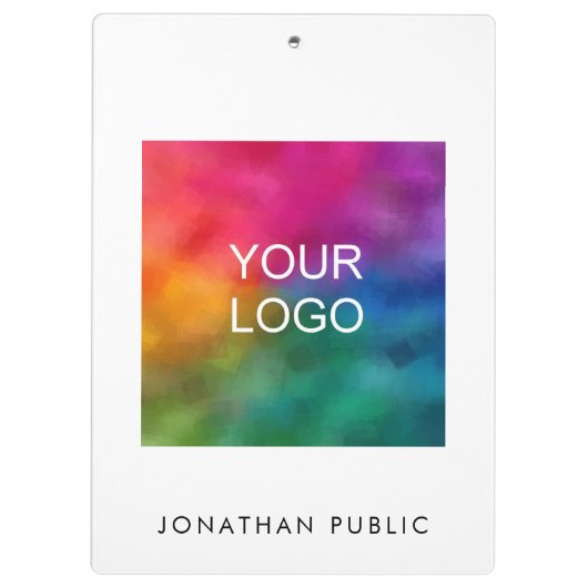 Hinzufügen von Logos für Unternehmen Klemmbrett (Rückseite)