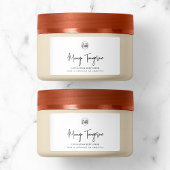 Hinzufügen von Logos Minimalistisches Skriptlabel Adressaufkleber