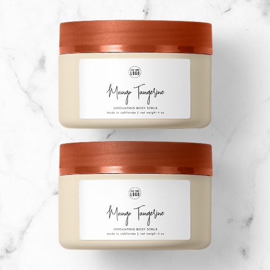 Hinzufügen von Logos Minimalistisches Skriptlabel Adressaufkleber