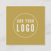 Hinzufügen von Logos mit bearbeitbaren, grenzüberg Quadratische Visitenkarte (Rückseite)