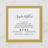 Hinzufügen von Logos mit bearbeitbaren, grenzüberg Quadratische Visitenkarte (Vorderseite)