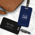 Hinzufügen von Logos Moderne Skriptfirmen mit benu Gepäckanhänger<br><div class="desc">Hinzufügen des Logos Modernes Script Business Custom Colors Gepäckstück Tag, das für Sie und Ihre Mitarbeiter auf Reisen zur Arbeit perfekt ist. Die Hintergrundfarbe auf der Vorderseite und auf der Rückseite ist editierbar, klicken Sie auf "Bearbeiten", um die Farbe anzupassen, indem Sie den Platzhalter-Text und das Platzhalter-Bild durch Ihr eigenes...</div>