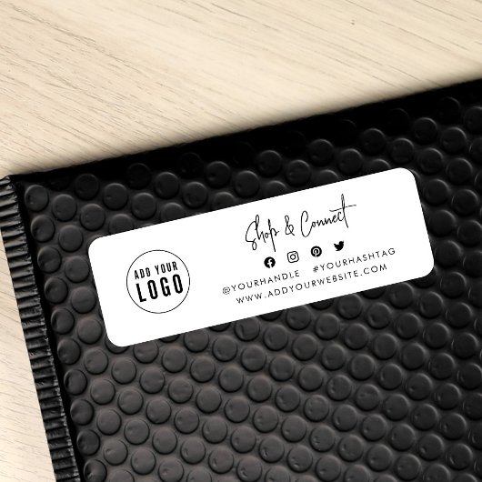 Hinzufügen von Logos Moderner Skriptshop soziale M