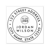 Hinzufügen von Logos rund um doppelte Grenze Moder Permastempel (Design)