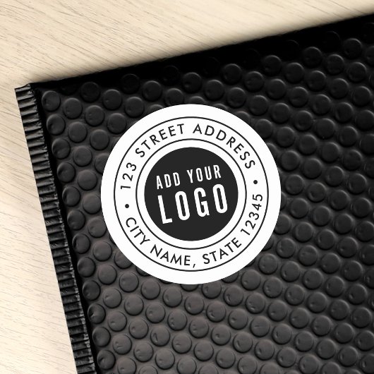 Hinzufügen von Logos Runde doppelter Grenze Rückse Runder Aufkleber