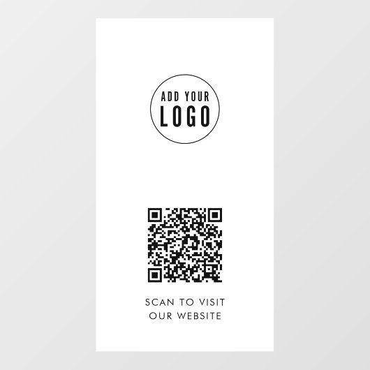Hinzufügen von Logos und der QR-Code-Verknüpfung I Fensteraufkleber (Blatt)