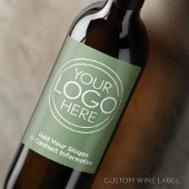 Hinzufügen von Logos und Markierungen Modern Minim Weinetikett