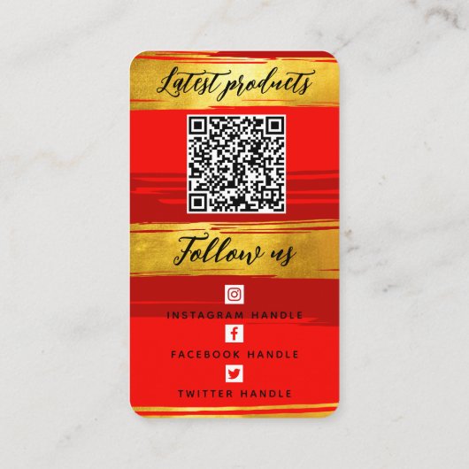 Hinzufügen von Logos und QR-Code Moderner Personal Visitenkarte (Rückseite)