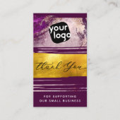 Hinzufügen von Logos und QR-Code Moderner Personal Visitenkarte (Vorderseite)