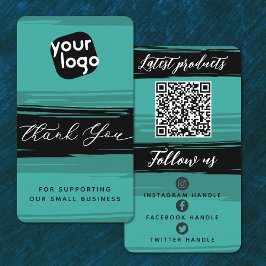 Hinzufügen von Logos und QR-Code Moderner Personal Visitenkarte