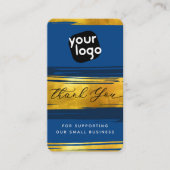 Hinzufügen von Logos und QR-Code Moderner Personal Visitenkarte (Vorderseite)