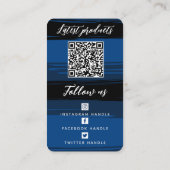 Hinzufügen von Logos und QR-Code Moderner Personal Visitenkarte (Rückseite)