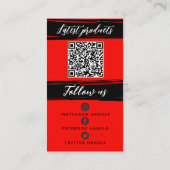 Hinzufügen von Logos und QR-Code Moderner Personal Visitenkarte (Rückseite)