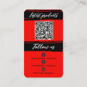 Hinzufügen von Logos und QR-Code Moderner Personal Visitenkarte (Rückseite)