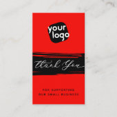 Hinzufügen von Logos und QR-Code Moderner Personal Visitenkarte (Vorderseite)