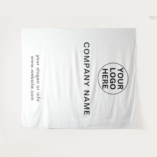 Hinzufügen von Logos und Text in Beruflichem Unter Wandteppich (Vorderseite (Horizontal))