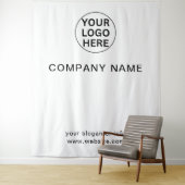 Hinzufügen von Logos und Text in Beruflichem Unter Wandteppich (Beispiel)