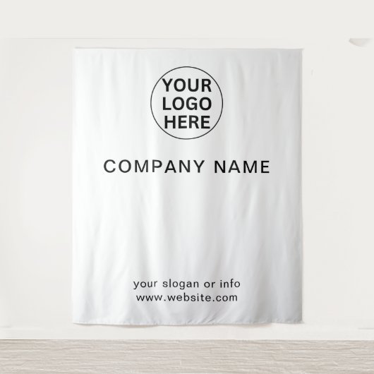 Hinzufügen von Logos und Text in Beruflichem Unter Wandteppich (Vorderseite)