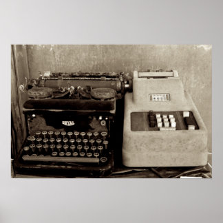 Hinzufügen von Maching und Typwriter Poster