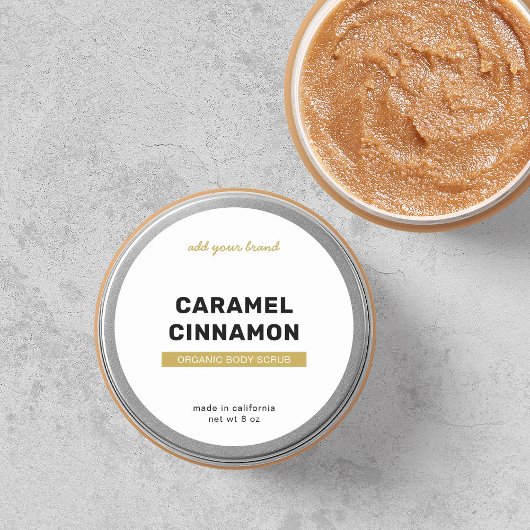 Hinzufügen von Markenbezeichnungen mit vollständig Runder Aufkleber