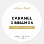 Hinzufügen von Markenbezeichnungen mit vollständig Runder Aufkleber (Vorderseite)