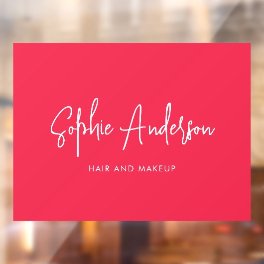 Hinzufügen von Markennamen Trendy Modern Script Cu Fensteraufkleber (Blatt 2)