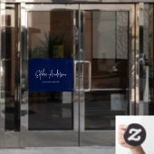 Hinzufügen von Markennamen Trendy Modern Script Cu Fensteraufkleber (Büro Tür)
