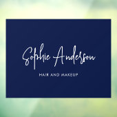 Hinzufügen von Markennamen Trendy Modern Script Cu Fensteraufkleber (Blatt 3)