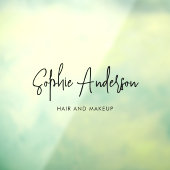 Hinzufügen von Markennamen Trendy Modern Script Cu Fensteraufkleber (Blatt 3)