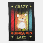 Hinzufügen von Name Bearbeiten Text Crazy Guinea P Geschirrtuch (Vertikal)