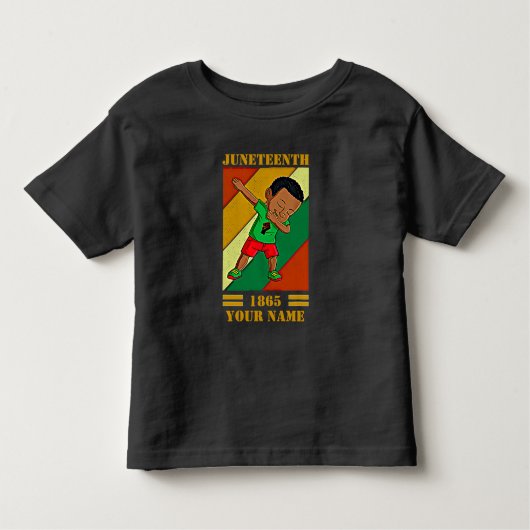 Hinzufügen von Name Bearbeiten Text Juneteenth Kid Kleinkind T-shirt (Vorderseite)
