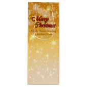 Hinzufügen von Name Bearbeiten Text passend Weihna Geschenktüte Für Weinflaschen (Vorderseite)