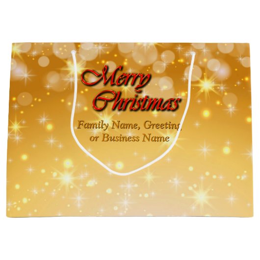 Hinzufügen von Name Bearbeiten Text passend Weihna Große Geschenktüte (Vorderseite)