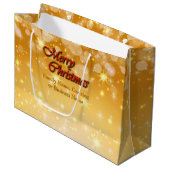 Hinzufügen von Name Bearbeiten Text passend Weihna Große Geschenktüte (Vorderseite Schrägansicht)