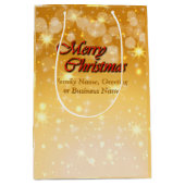 Hinzufügen von Name Bearbeiten Text passend Weihna Mittlere Geschenktüte (Vorderseite)