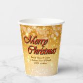 Hinzufügen von Name Bearbeiten Text passend Weihna Pappbecher (Vorderseite)