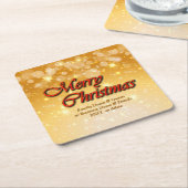 Hinzufügen von Name Bearbeiten Text passend Weihna Rechteckiger Pappuntersetzer (angewinkelt)